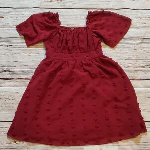 GIRLS WINE COLOR FORMAL DRESS